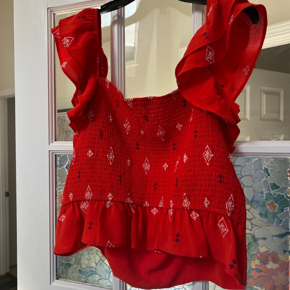 Sofia By Sofia Vergara Red Patterned Skirt Set - image 5